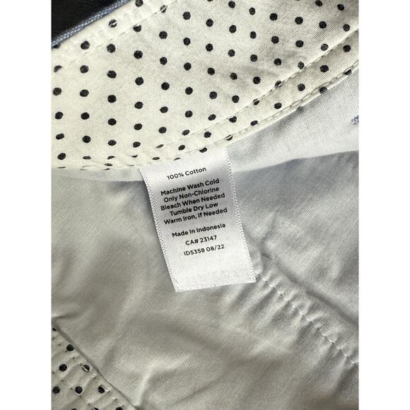 Talbots Perfect Crop Pant chambray Blue Curvy Fit Stretch Button Hem Size 10 - Picture 10 of 11